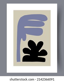 Scandinavian abstract vector print set. Minimalistic abstract wall art background for print. Scandinavian vector style.