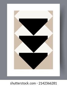 Scandinavian abstract vector print set. Minimalistic abstract wall art background for print. Scandinavian vector style.