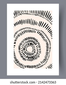 Scandinavian abstract vector print set. Minimalistic abstract wall art background for print. Scandinavian vector style.