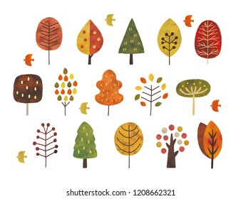 Scandinavian autumn trees