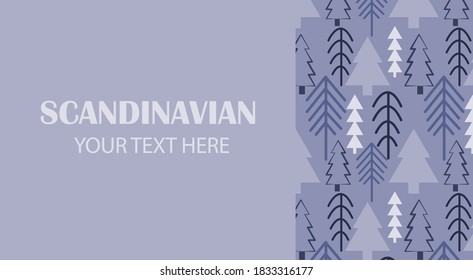 Scandinavian banner with decorative elements