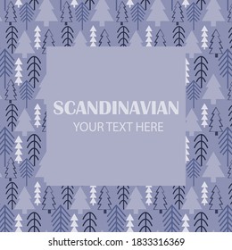 Scandinavian banner with decorative elements