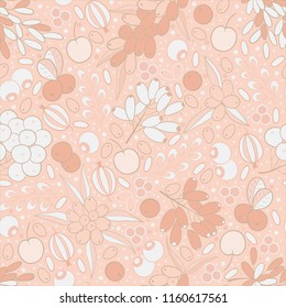 Scandinavian berries repeating pattern,nice pink use for design,package,textile,decor,template,inventation cards,personal