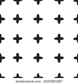 Scandinavian boho color cross stitch, seamless pattern scrapbook paper design, nursery vector icon doodle