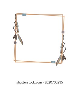 Vector de diseño de cuadro boho escandinavo aislado