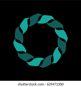 Scandinavian celtic circle ornament stylization