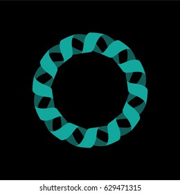 Scandinavian celtic circle ornament stylization