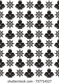 Scandinavian Christmas seamless pattern. Editable vector illustration.
