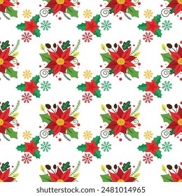 Scandinavian Christmas Seamless Vector Pattern Design