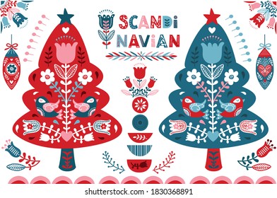 Scandinavian Christmas Tree Collections Set