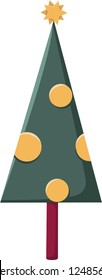 Scandinavian Christmas tree vector illustration
