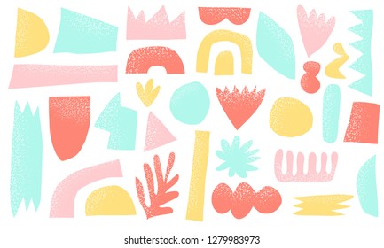 Scandinavian collage background with texture