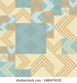 Scandinavian color patchwork seamless pattern 