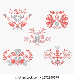 Scandinavian compositions in trendy style. Vector rectangle frame. Isolated vector illustration. Minimal geometric design. Modern paper decoration. Fabric texture. Simple modern style.