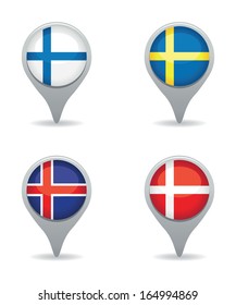 scandinavian country flags