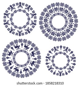 Scandinavian and cute cross-stitch design material,