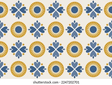 Scandinavian cute folk pattern design. Vector illustration.
