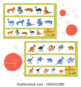 Scandinavian design Funny maze for children. Find the correct shadow educational game for kids. Vector learning 
collection.