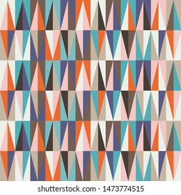 Scandinavian design triangle colorful background