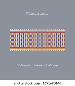 Scandinavian, East European ethnic ornaments. Traditional seamless pattern
