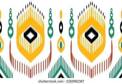 Scandinavian Embroidery. Ethnic Pattern Ikat Vector Tribal Indian Seamless Pattern Ethnic Aztec Fabric 