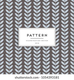 Scandinavian floral seamless pattern