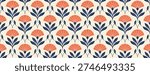 Scandinavian Floral Seamless Pattern Design, Vector file