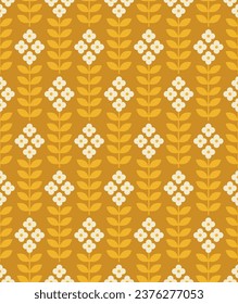 Scandinavian floral seamless pattern. Nordic style. Vector illustration.