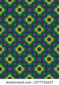 Scandinavian floral seamless pattern. Nordic style. Vector illustration.