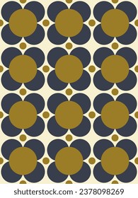 Scandinavian floral seamless pattern. Nordic style. Vector illustration.