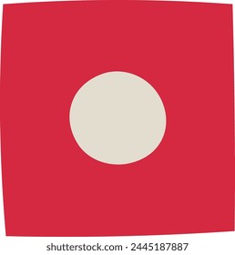 Scandinavian Folk Abstract Square Vector Illustration