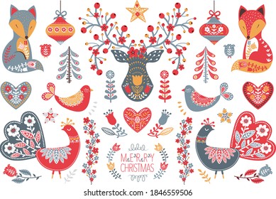 Scandinavian Folk Christmas  Design Collection Set 