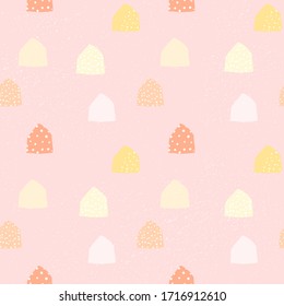 scandinavian geometric pattern vector background. houses scandinavian seamless pattern