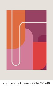 Scandinavian Geometric Poster Wall Decor. Printable Geometric Art Wall Decoration