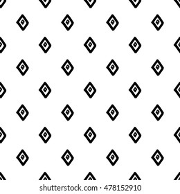 Scandinavian geometric seamless pattern with hand drawn elements. 