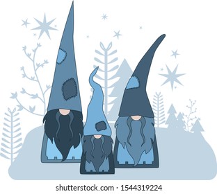 Scandinavian gnomes. Christmas. new Year