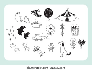 

 Scandinavian handwritten treats Doodle style