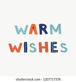 Scandinavian holidays hand lettering quotes to greeting card. Merry christmas banner. Handwritten modern lettering for cards, posters, t-shirts, etc