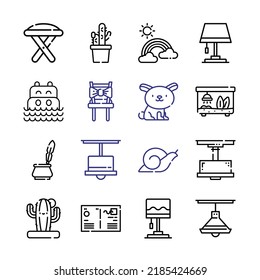 scandinavian Icon Set with line icons. Modern Thin Line Style. Suitable for Web and Mobile Icon. Vector illustration EPS 10.