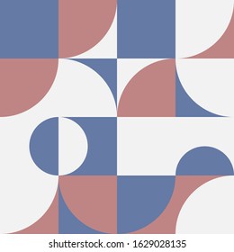 Scandinavian inspired artwork pattern made with simple geometrical forms and hand-drawn shapes. Abstract vector composition, useful for backgrounds, poster design, fabric prints, invitation letters.