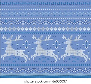 Scandinavian jacquard with a Christmas deer.