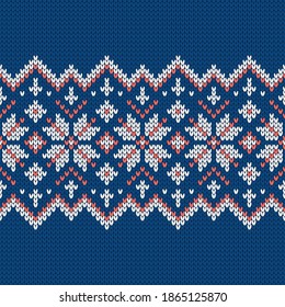 Norway Festive Sweater Fairisle Design Seamless: стоковая векторная ...