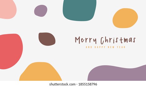 Scandinavian Merry Christmas Background Vector Illustration.