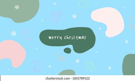 Scandinavian Merry Christmas Background Vector Illustration.