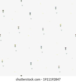 Scandinavian minimalistic pattern. White background, pastel triangles, points.