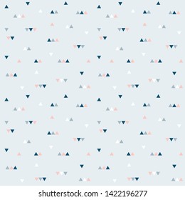 Scandinavian modern decorative pattern for the background, tile and textiles. It is assembled from modular parts. Vector. Seamless. Triangle.