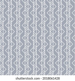 Scandinavian modern folk seamless monochrome vector pattern with arrows and lines in minimalist geometric style