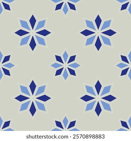 Scandinavian nordic pattern, pastel cool colors. Vector illustration