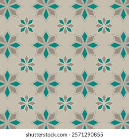 Scandinavian nordic pattern, pastel cool gray-green colors. For textiles, wrapping, packaging. Vector illustration