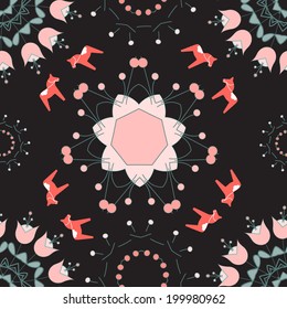 scandinavian ornament vector background for your design. textile scarf and pillow design.